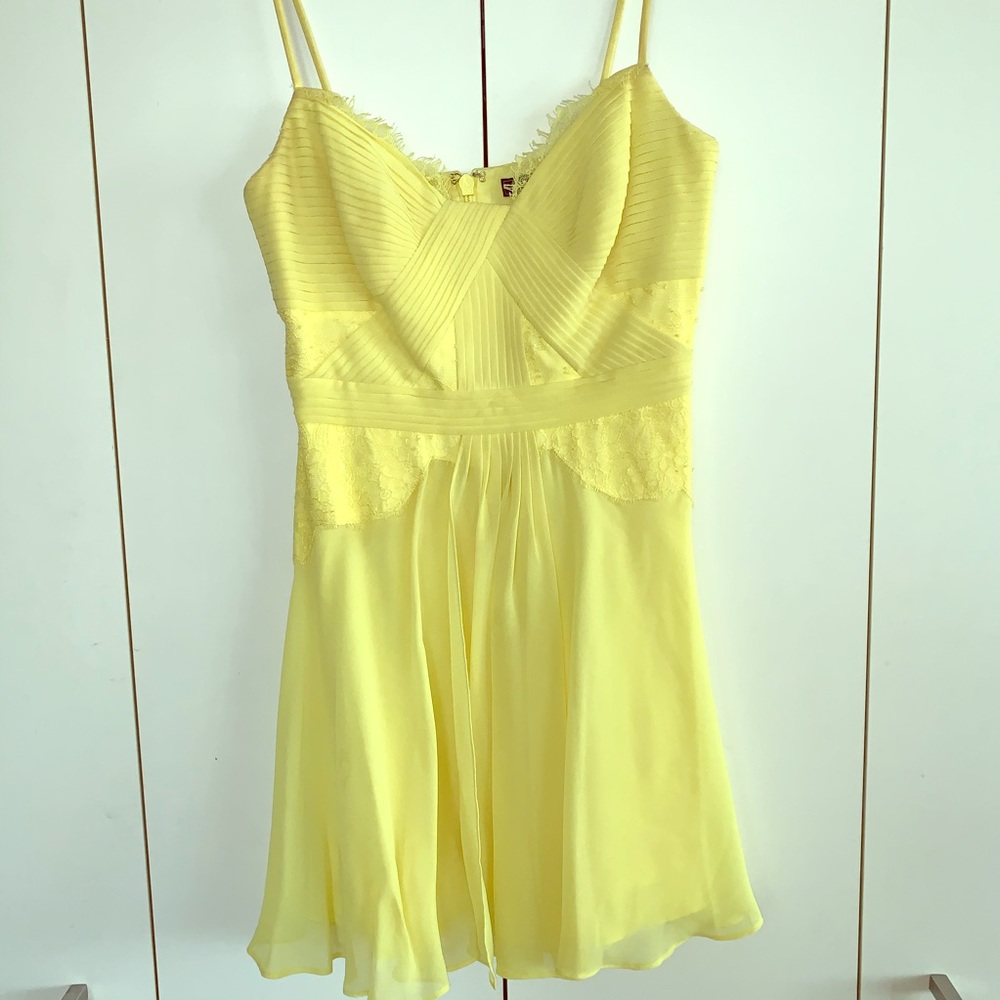 BCBG Maxazria bright yellow dress